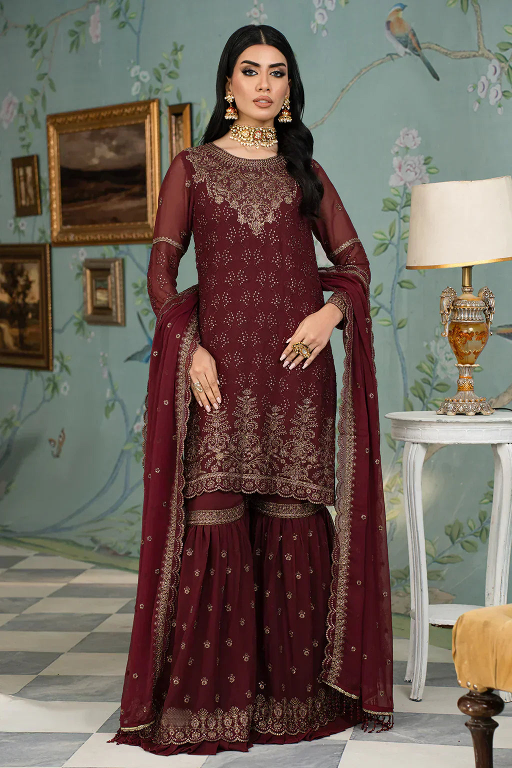 Zarif | Afsanah Formal Edit 24 | ZAF 12 RESHAM - by - Libasekhas UK - Registered Vendor of : Zarif - 100% Original Designer Dresss
