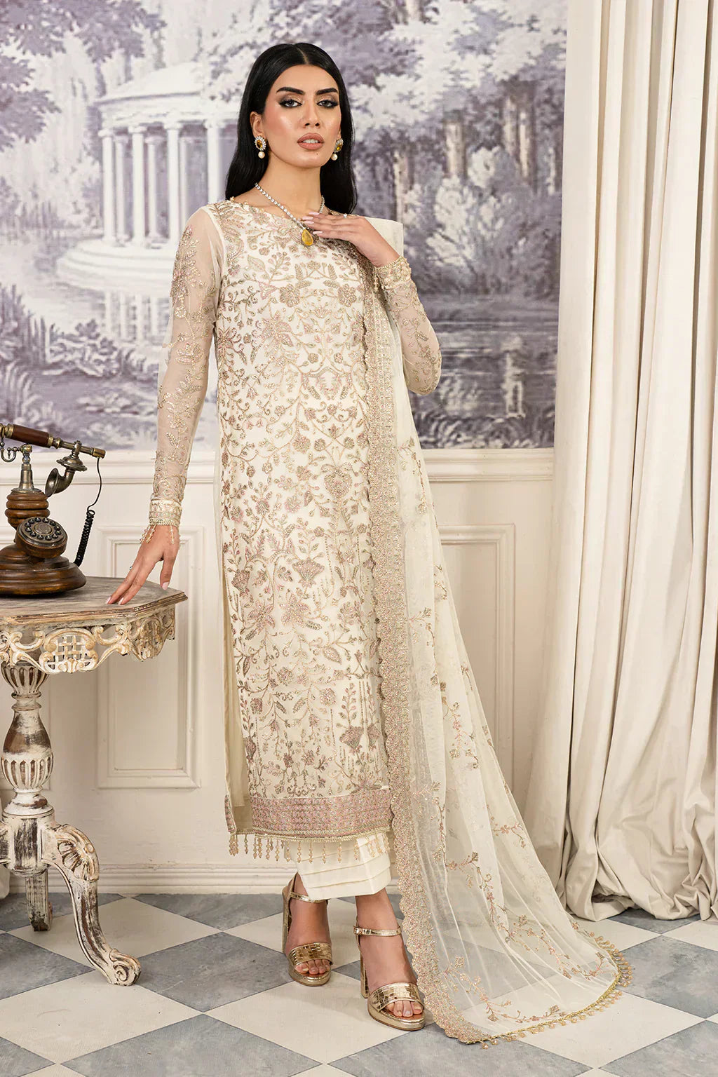 Zarif | Afsanah Formal Edit 24 | ZAF 03 NEELAM - by - Libasekhas UK - Registered Vendor of : Zarif - 100% Original Designer Dresss