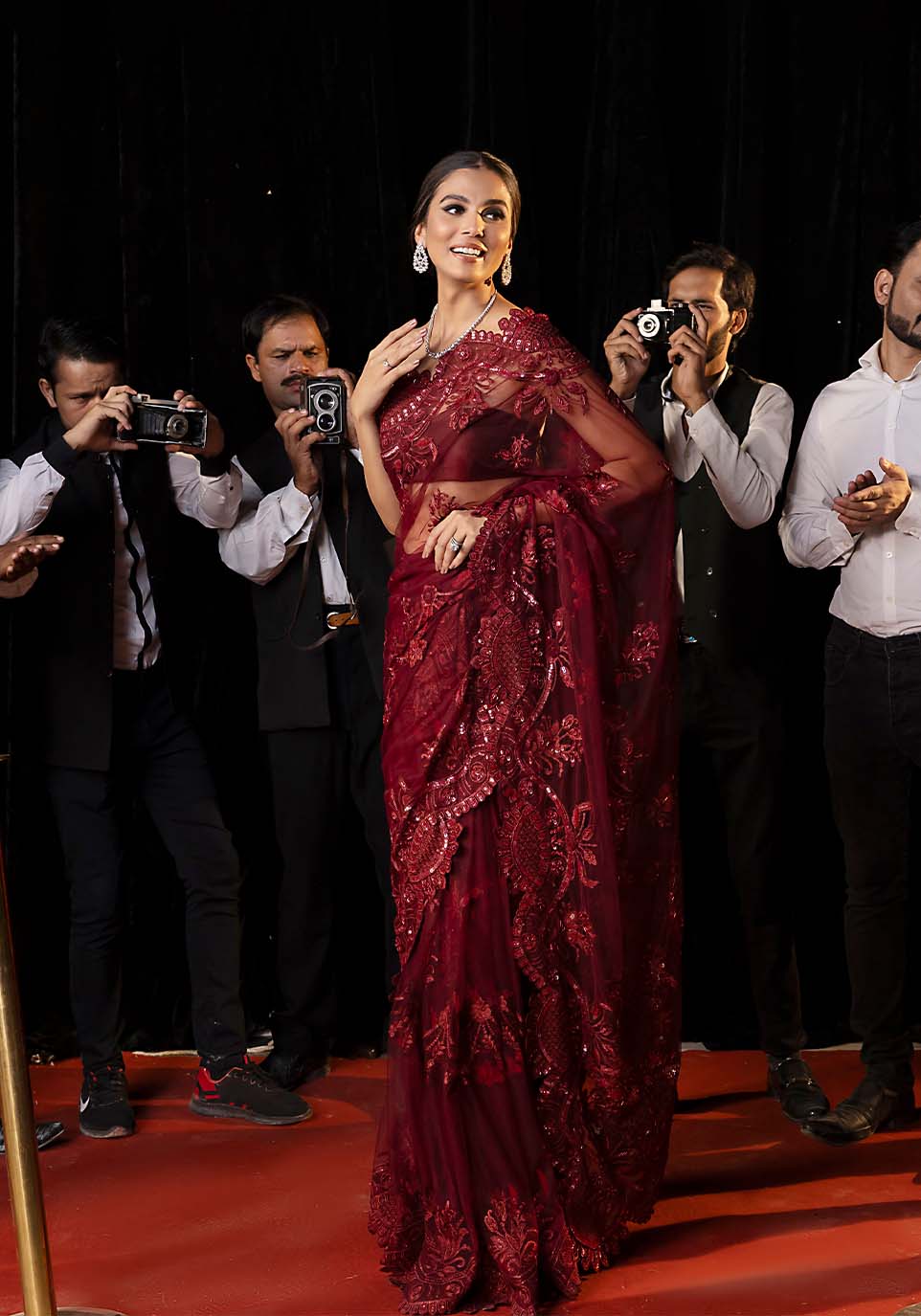 Zarqash | Bling Series | GARNET - by - Libasekhas UK - Registered Vendor of : Zarqash - 100% Original Designer Dresss