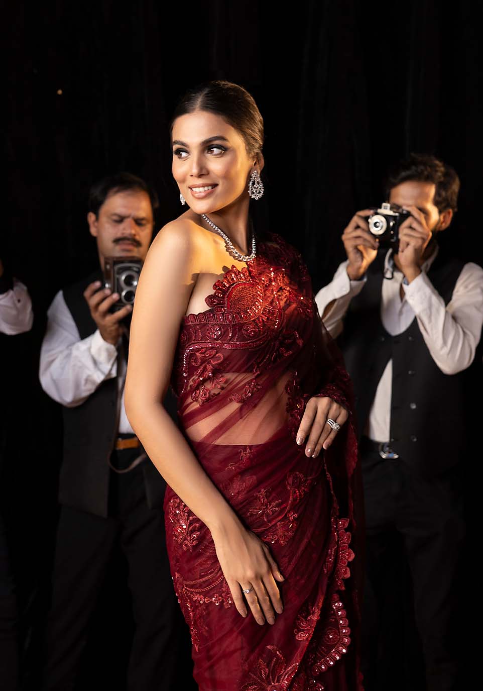 Zarqash | Bling Series | GARNET - by - Libasekhas UK - Registered Vendor of : Zarqash - 100% Original Designer Dresss
