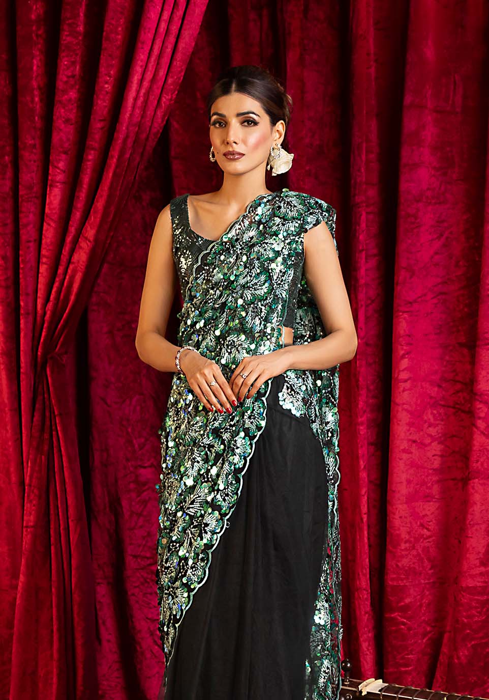 Zarqash | Bling Series | VERDANT - by - Libasekhas UK - Registered Vendor of : Zarqash - 100% Original Designer Dresss
