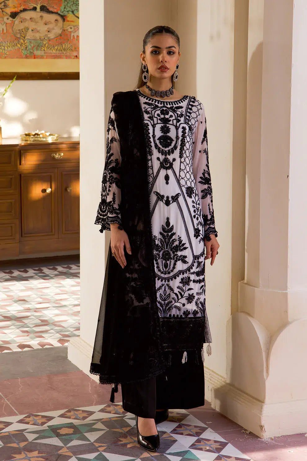 Azure | Embroidered Formals | ZN-06 - by - Libasekhas UK - Registered Vendor of : Zebtan - 100% Original Designer Dresss