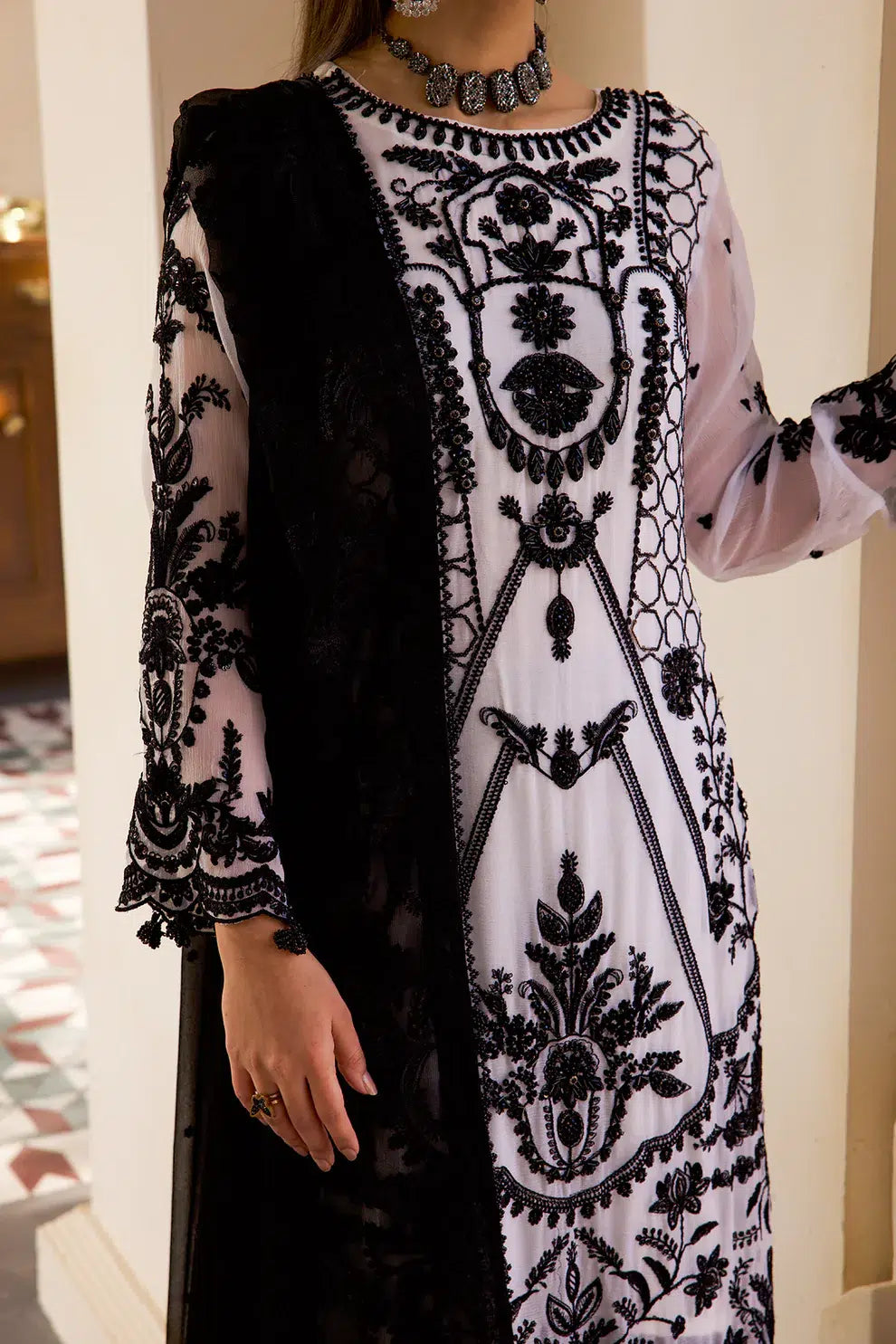 Azure | Embroidered Formals | ZN-06 - by - Libasekhas UK - Registered Vendor of : Zebtan - 100% Original Designer Dresss