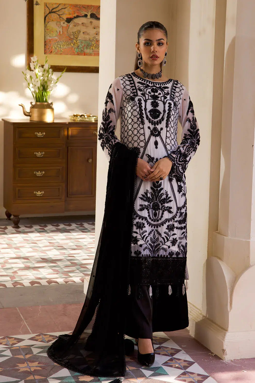 Azure | Embroidered Formals | ZN-06 - by - Libasekhas UK - Registered Vendor of : Zebtan - 100% Original Designer Dresss
